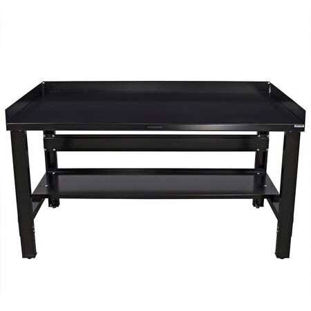 Borroughs Leveling Feet Adjustable Height Workbench, Steel, 48" W, 36" Height, 2000 lb., Straight WB130-445